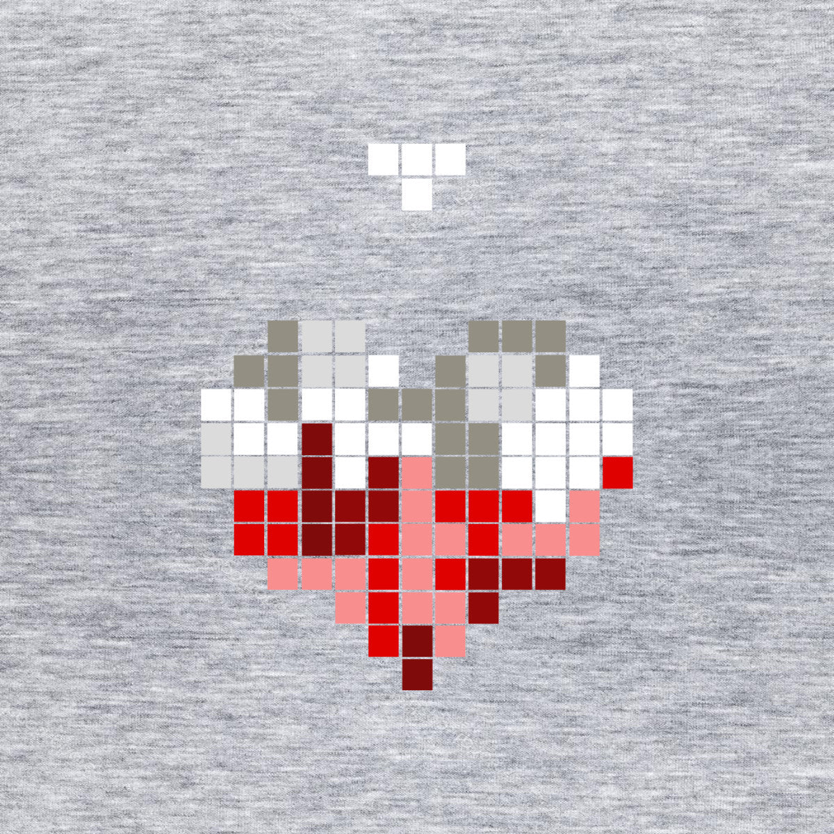 Szary Melanżowy UNISEX T-shirt Polski tetris