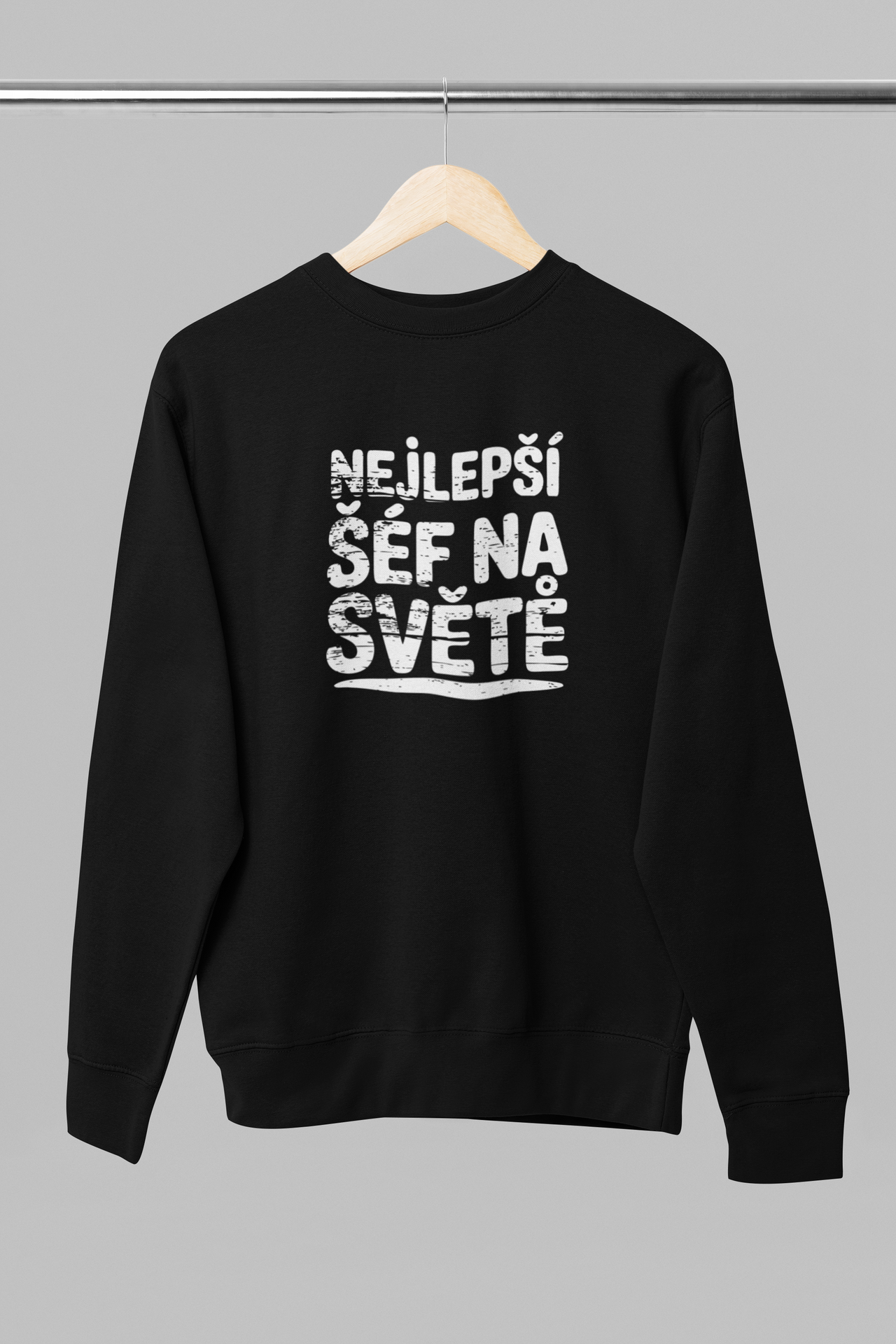 Černá unisex mikina "Nejlepší šéf na světě"