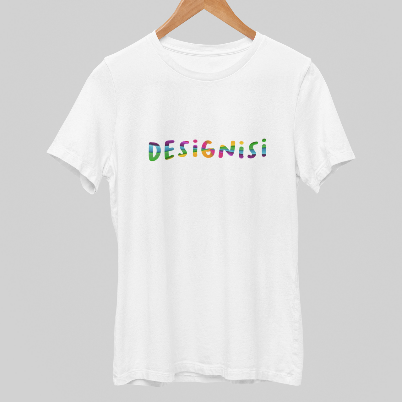 Valkoiset unisex T-paidat. Tee oma design!