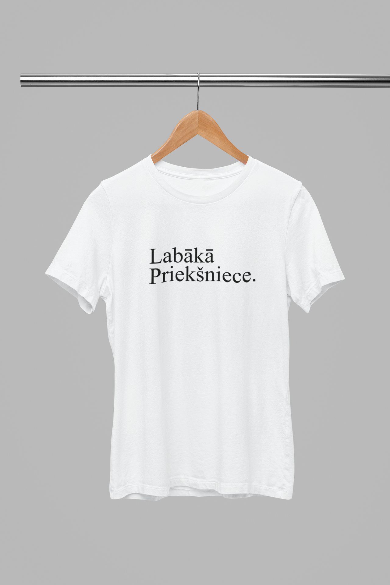 Balti uniseksa T-krekli "LABĀKAIS PRIEKŠNIEKS"