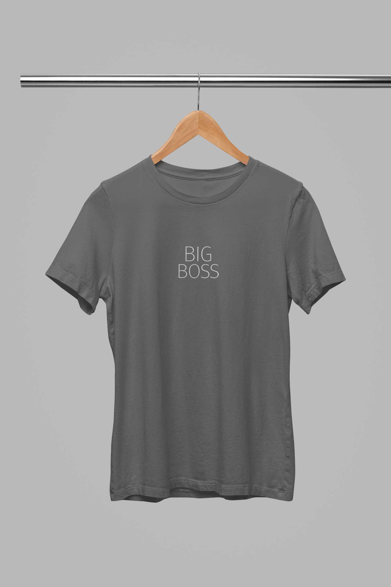 Tmavě šedé unisex tričko "Big Boss"