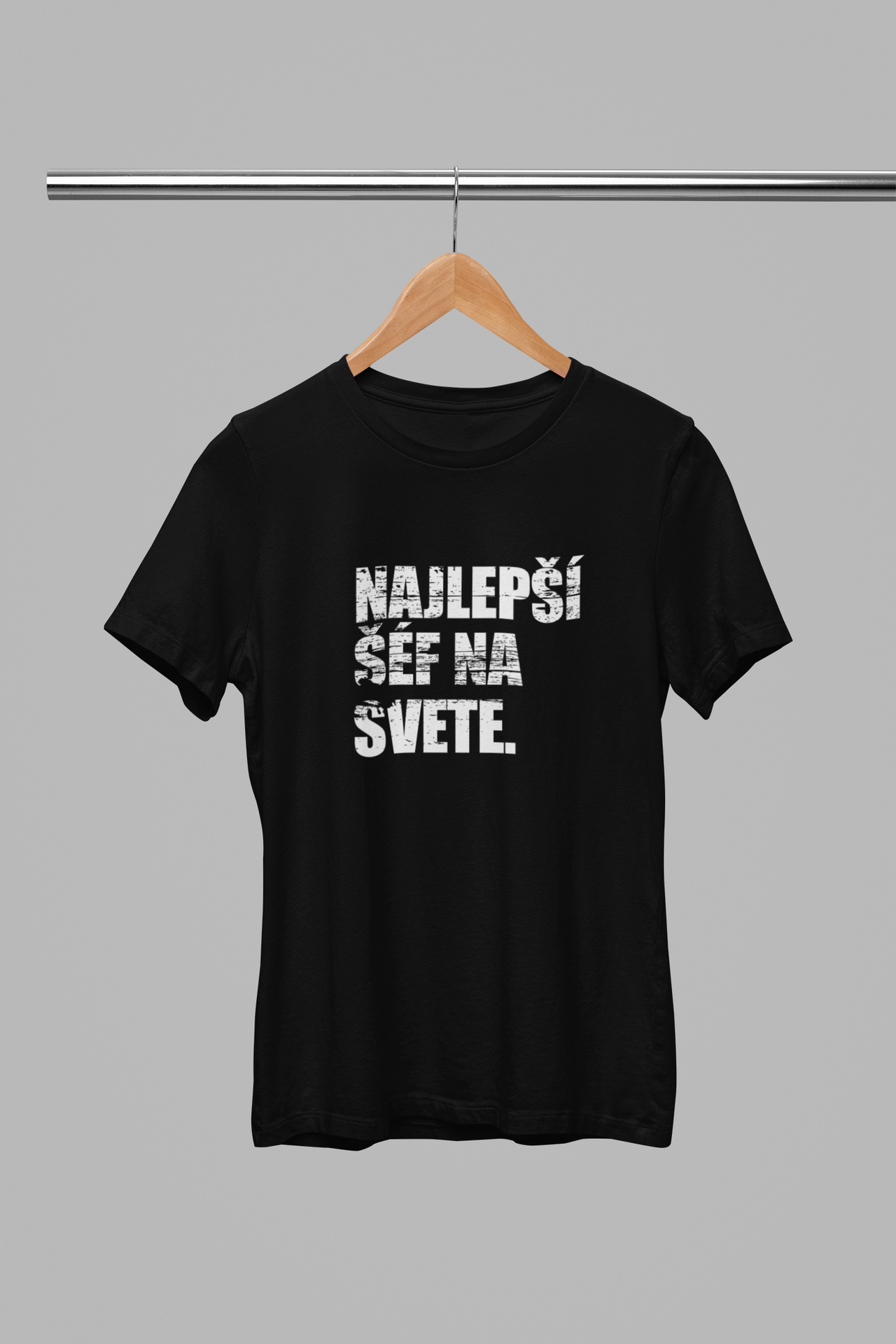Čierne UNISEX tričko "Najlepší šéf na svete"