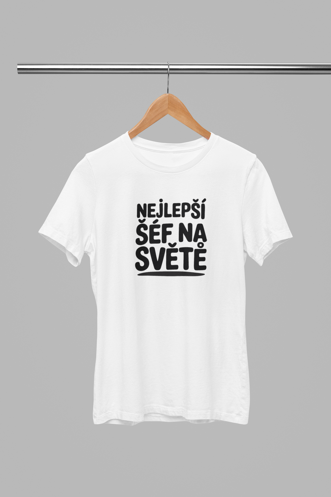 Bílé unisex tričko "Nejlepší šéf na světě"