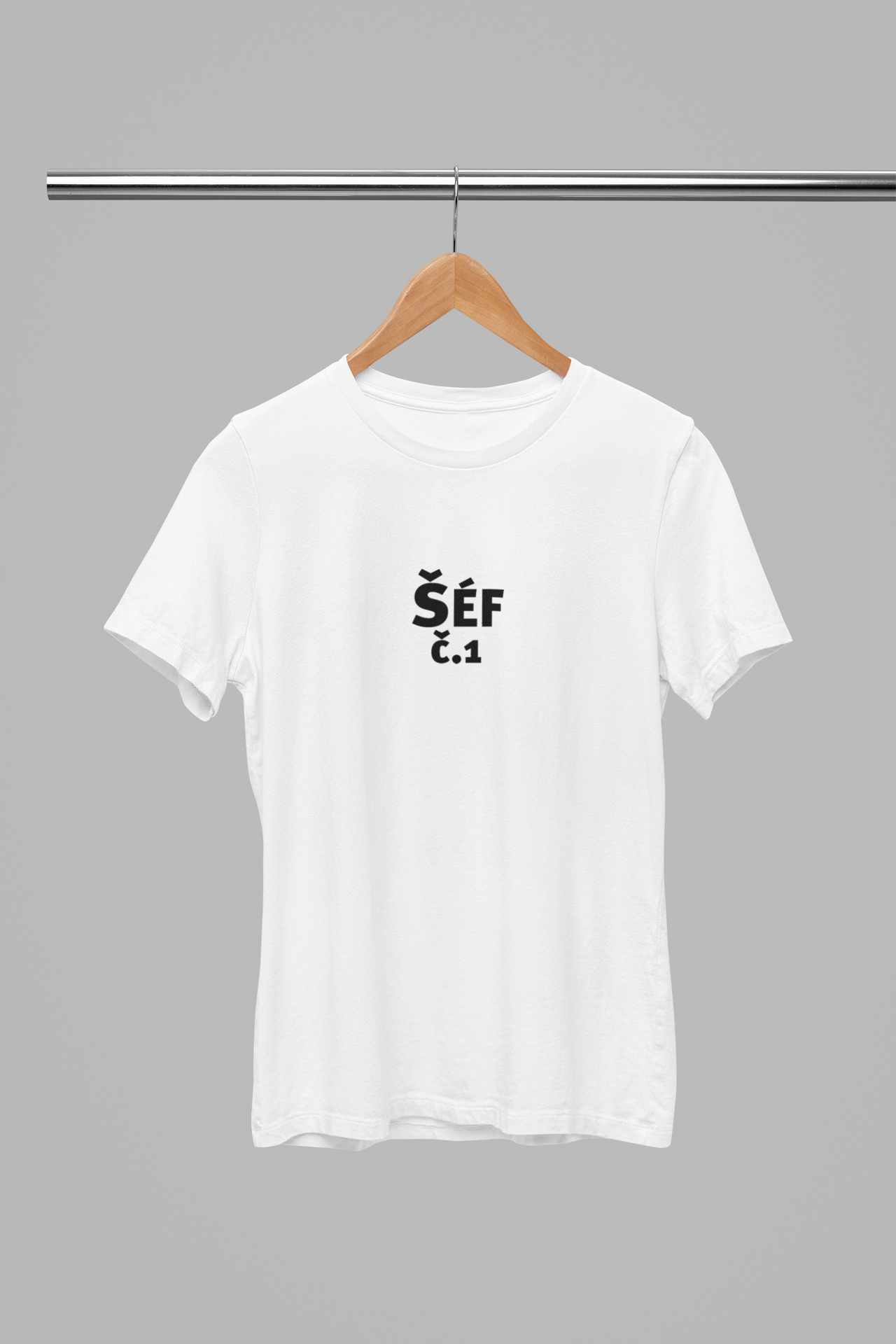 Biele UNISEX tričko „Šéf č. 1"