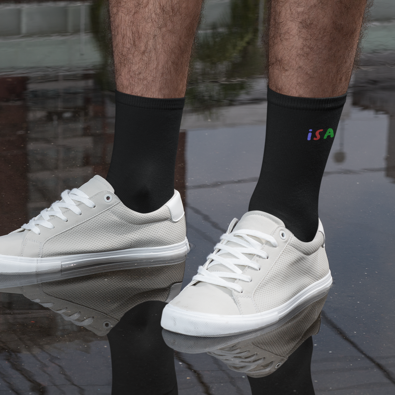 Mustad sokid "Värviline isa"