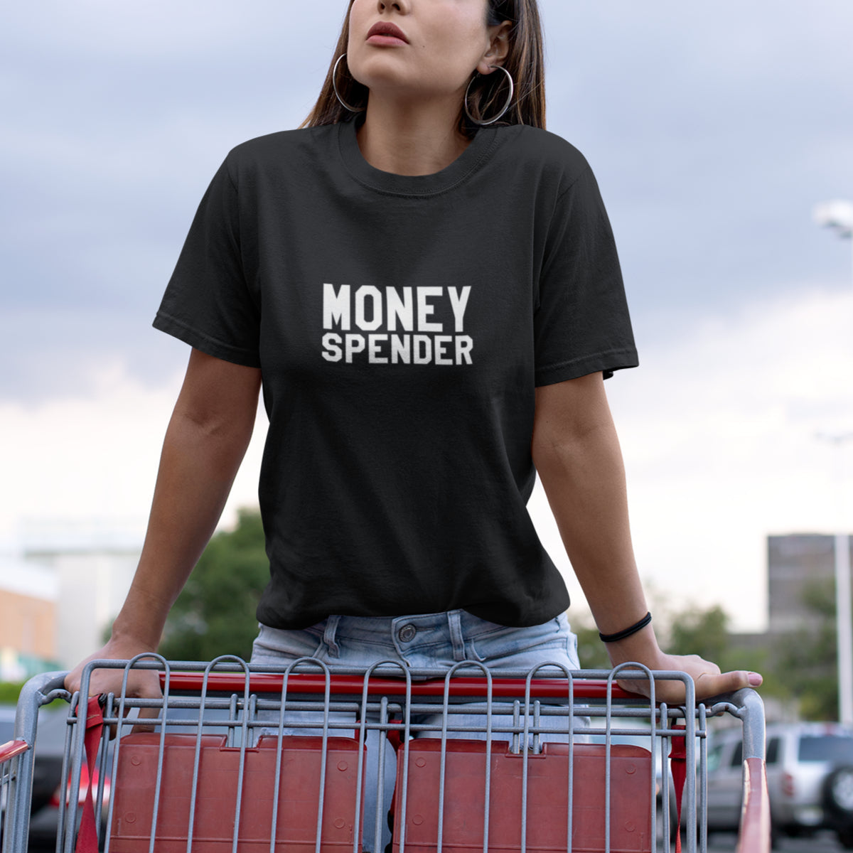 Mustad unisex T-särgid paaridele „Rahategija ja kulutaja“