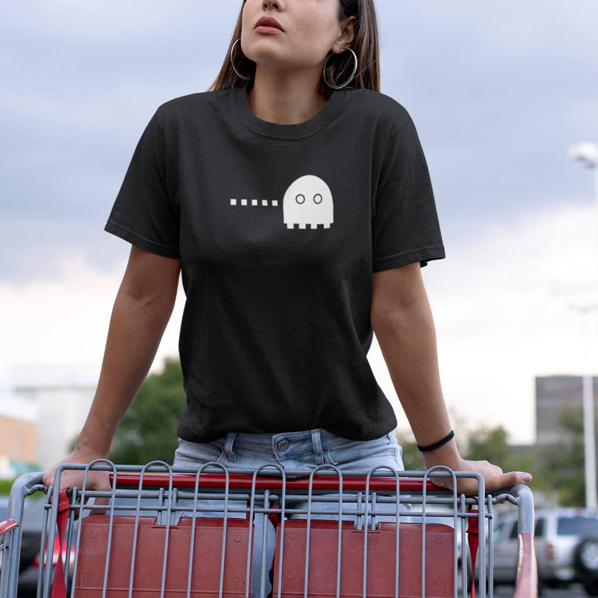 Mustad unisex T-särgid paaridele „Pac-Mani mäng“