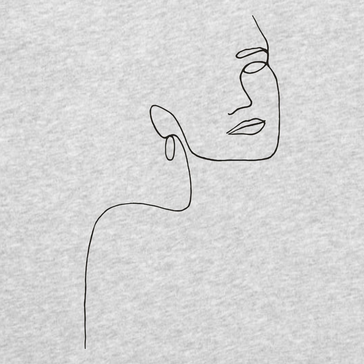 Šedé melírované tričko „Girl“