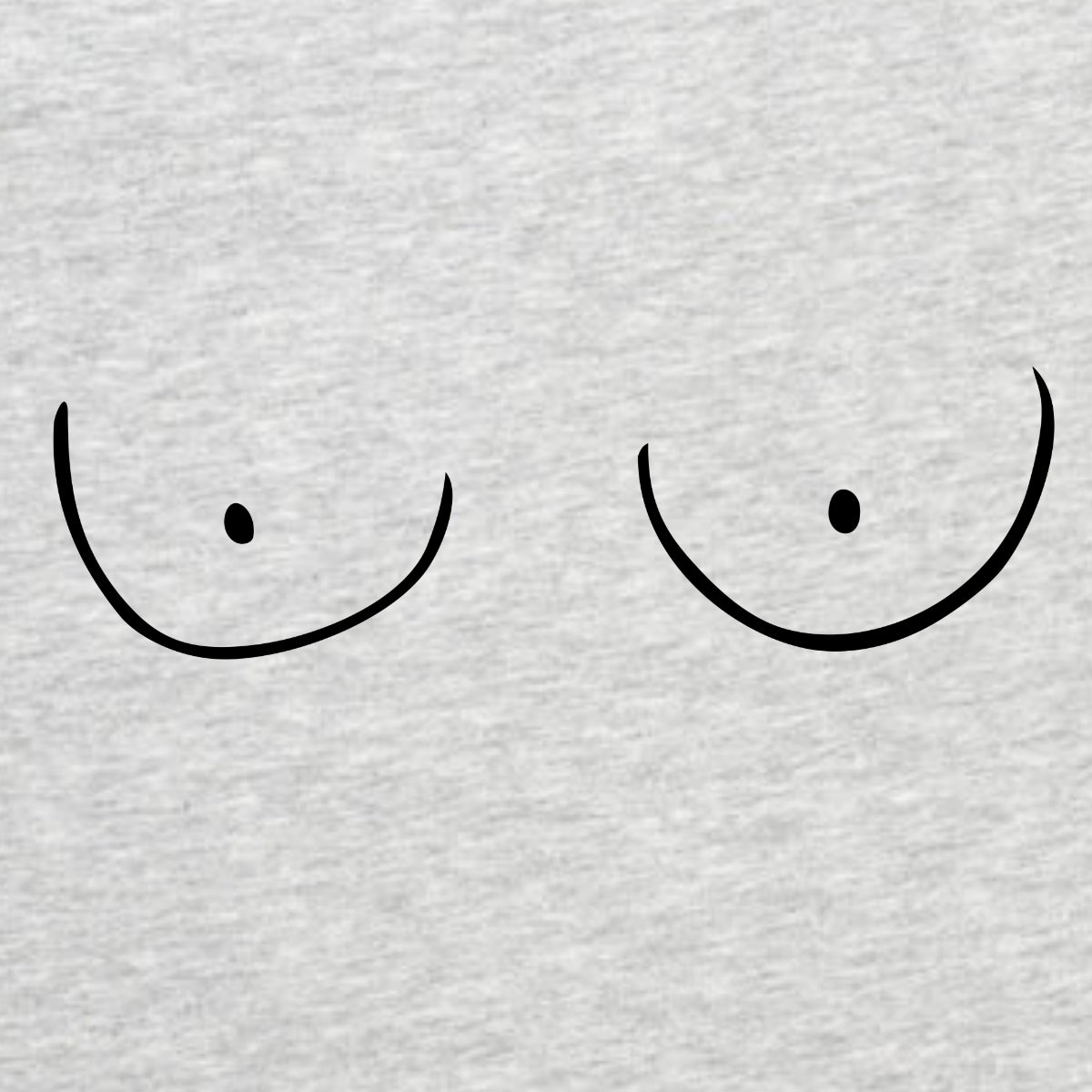 Harmaa meleerattu UNISEX T-paita Rinnat