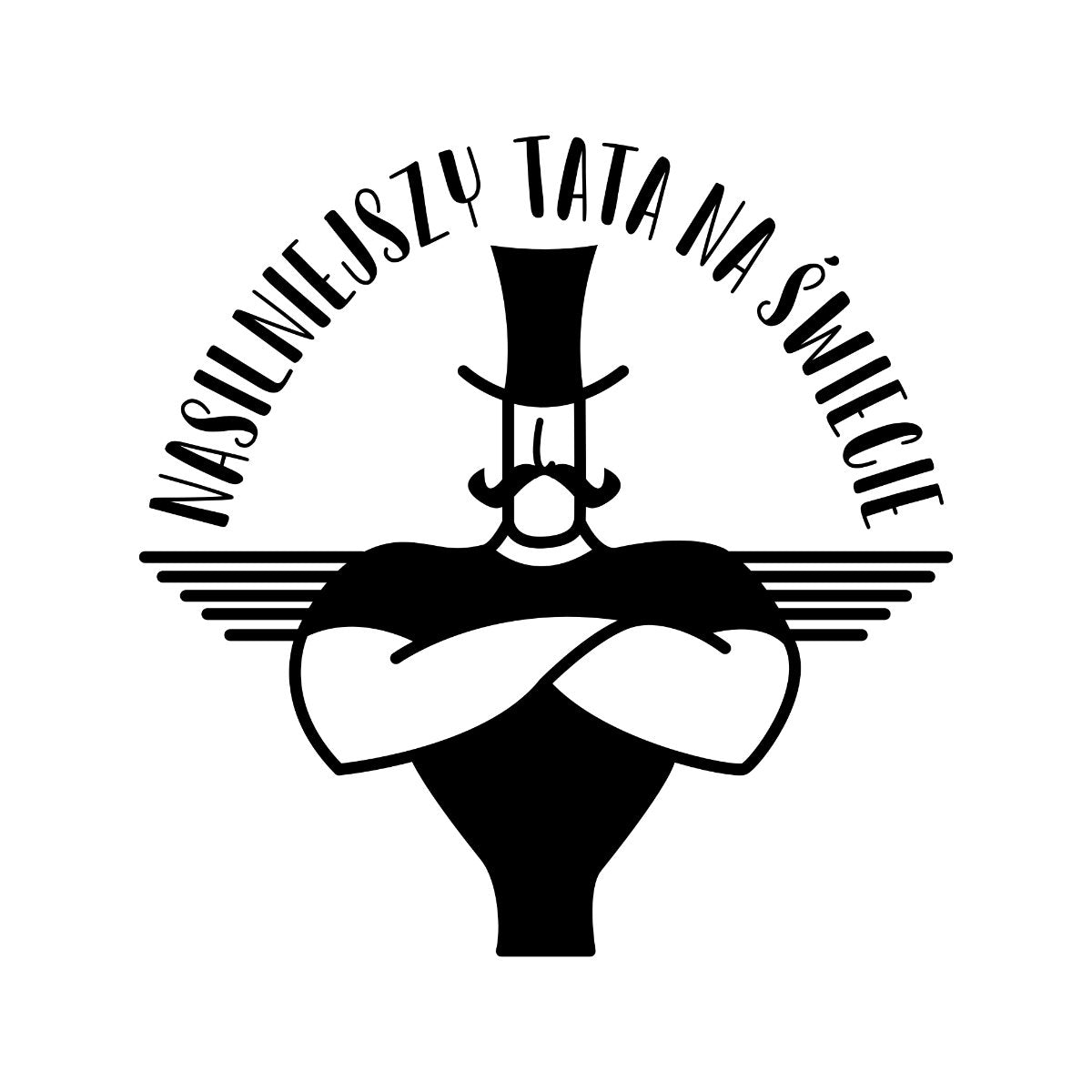 Biały UNISEX T-shirt Nasilniejszy tata na świecie