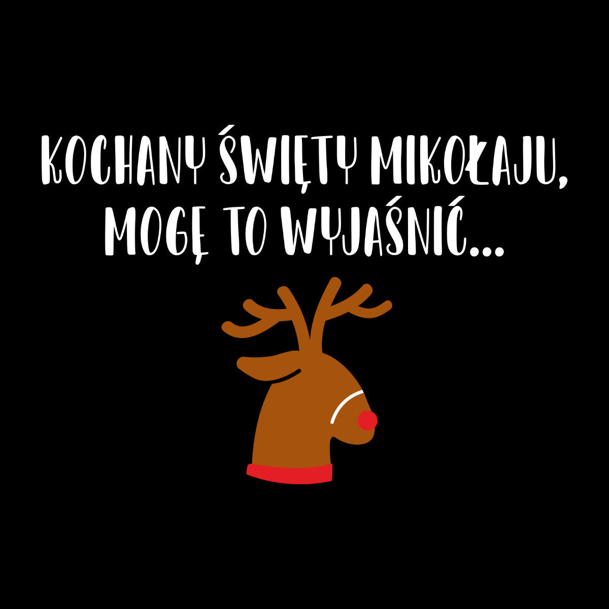 Czarna bluza Kochany Święty Mikołaju