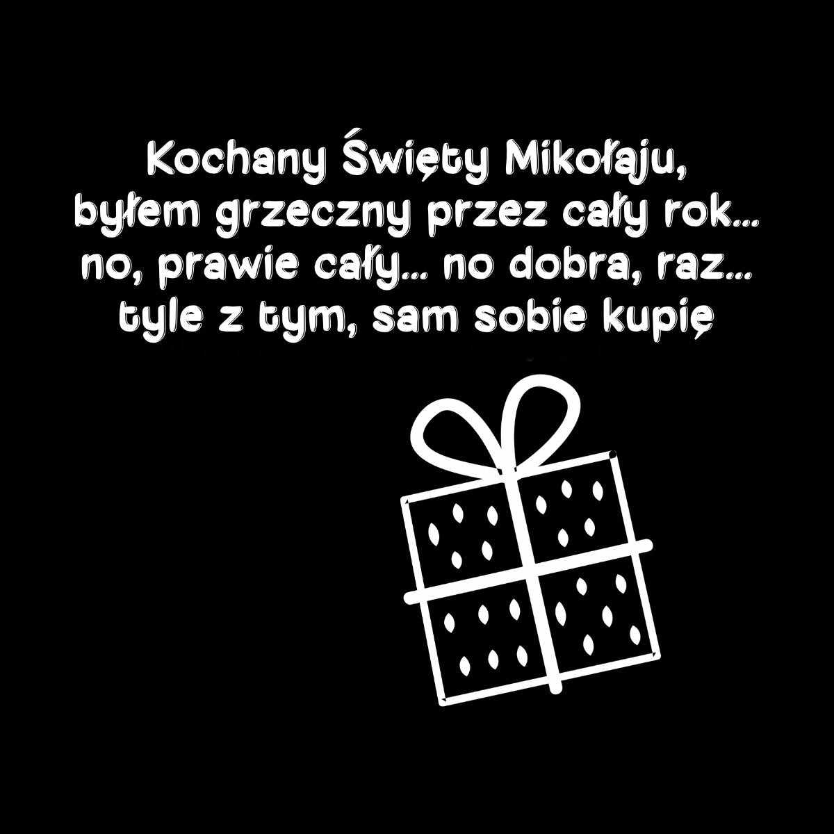 Czarna bluza Byłem grzeczny