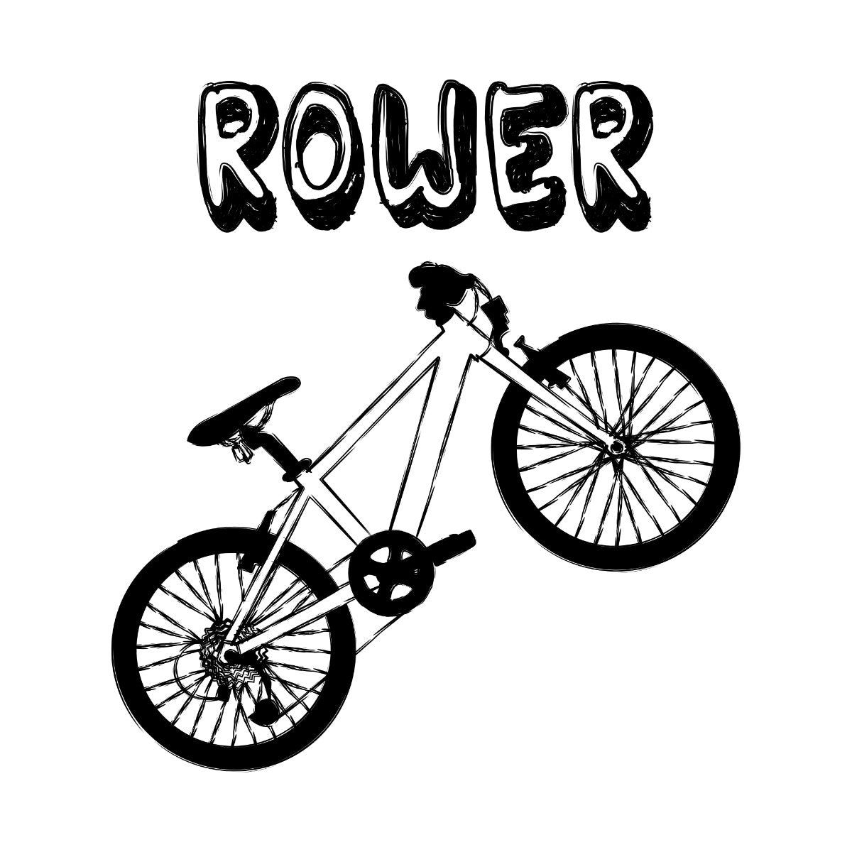 Biała UNISEX koszulka "ROWER"