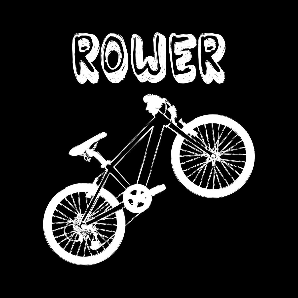 Czarna UNISEX koszulka "ROWER"