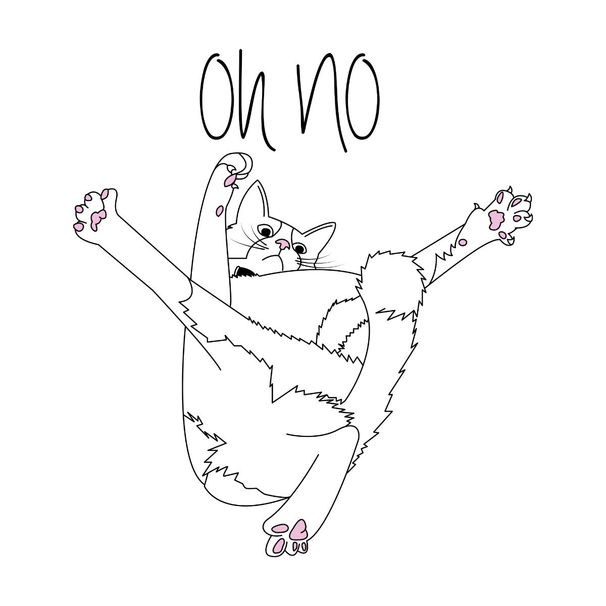 Biały T-shirt Oh no