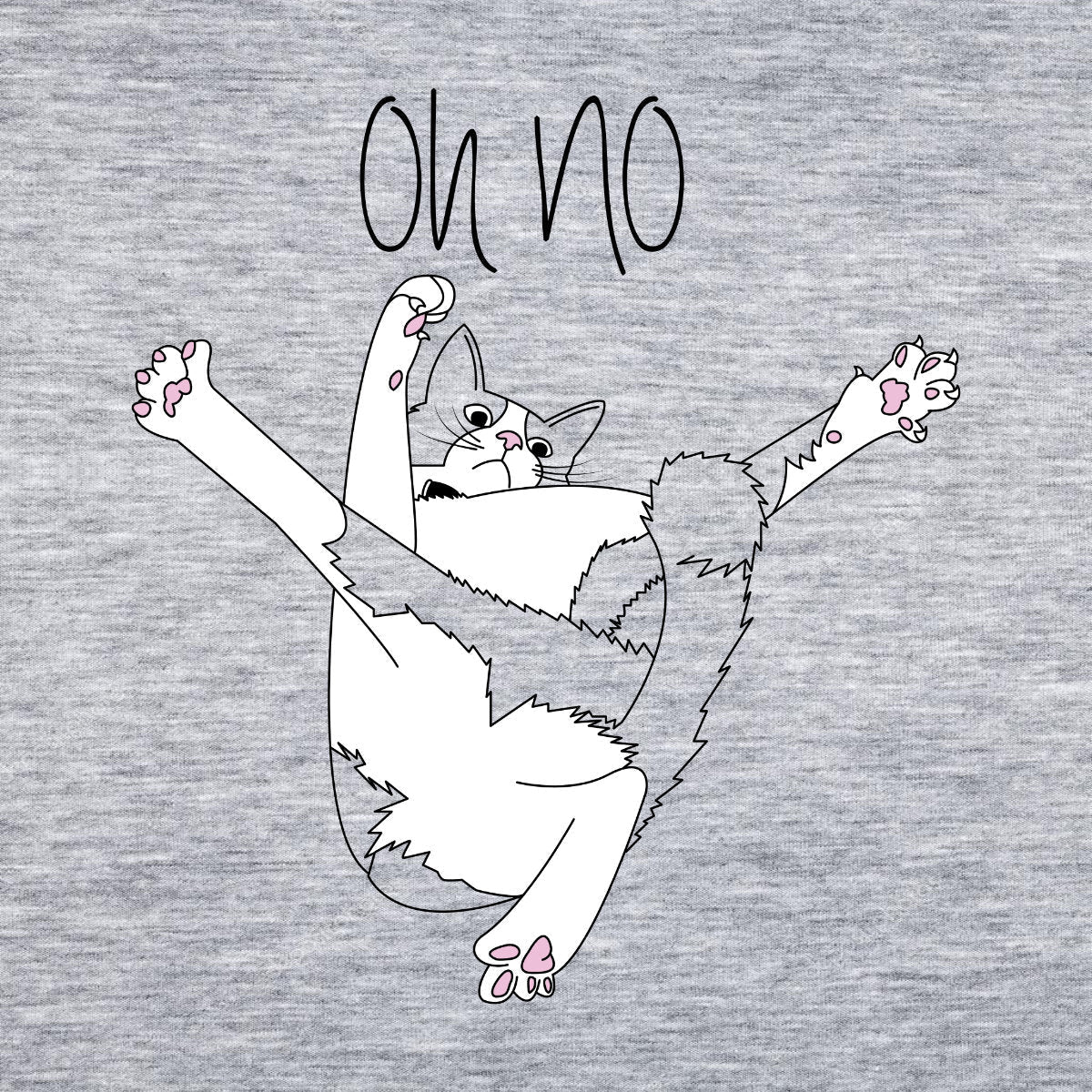 Melanżowa szara T-shirt Oh no