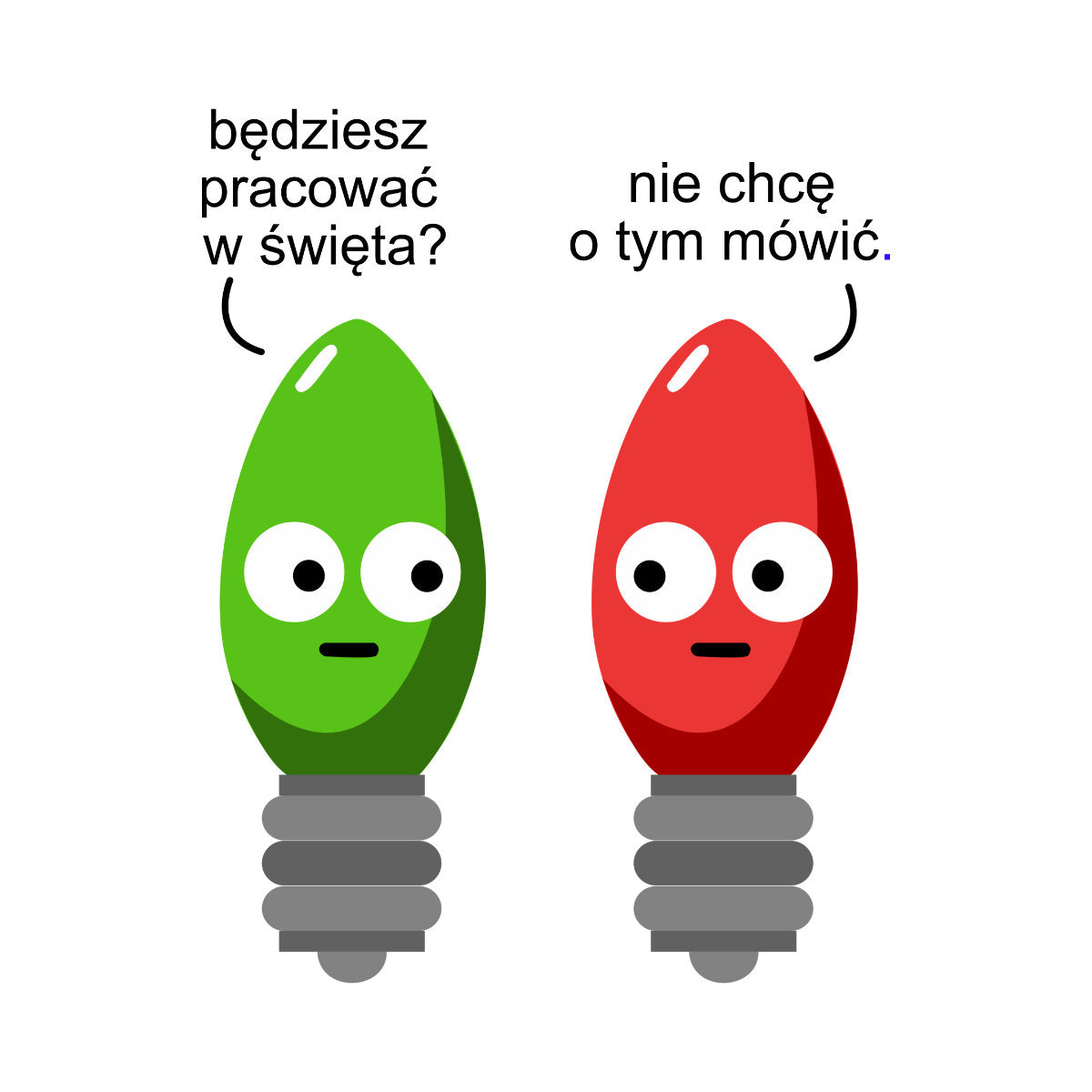 UNISEX Biała bluza Będziesz pracować w święta?