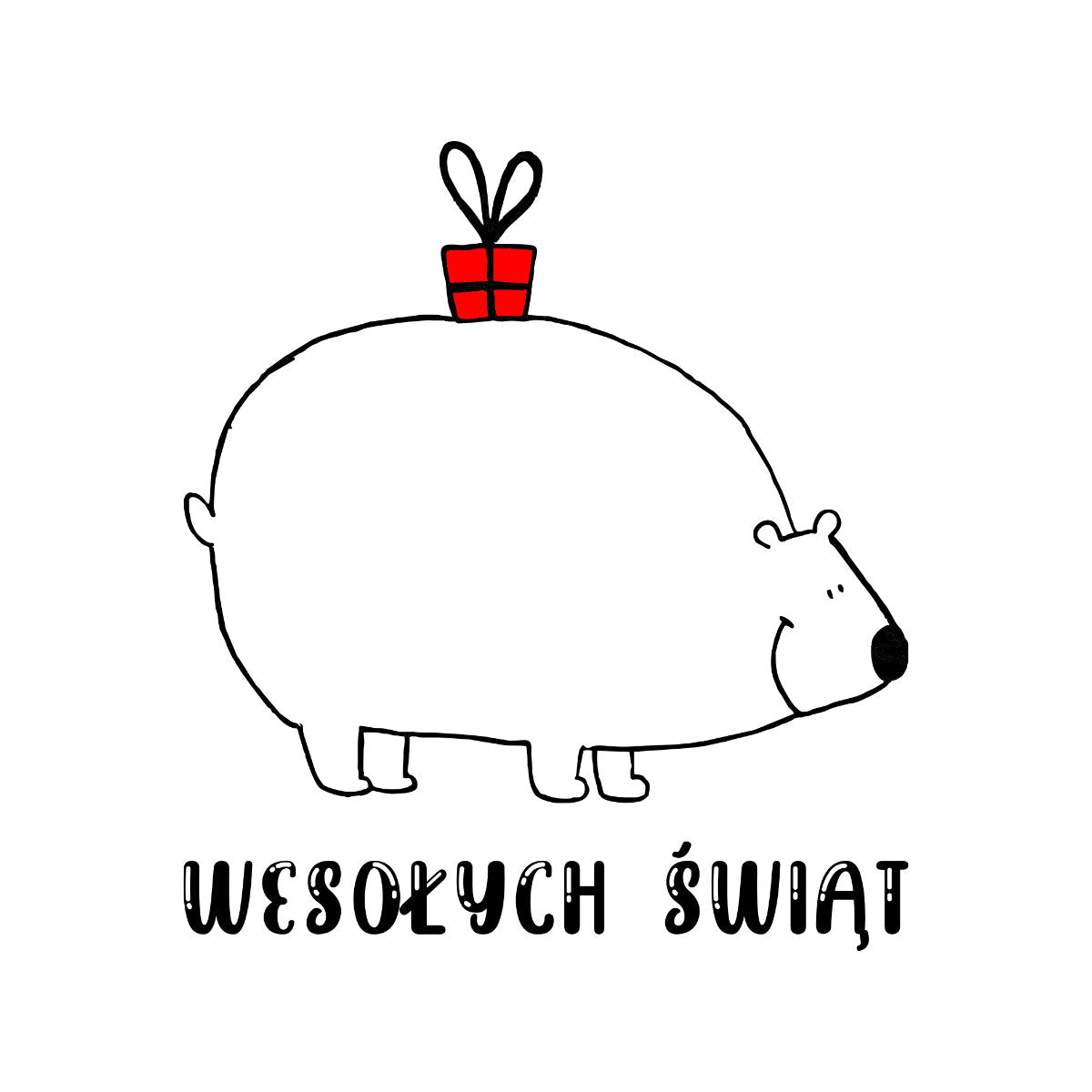 Biały UNISEX T-shirt Wesołych Świąt