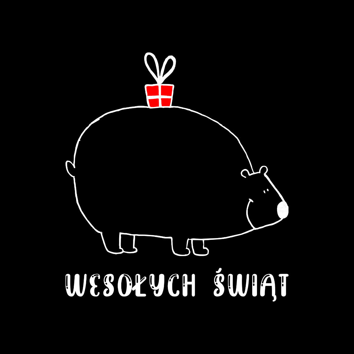 UNISEX Czarna bluza Wesołych Świąt