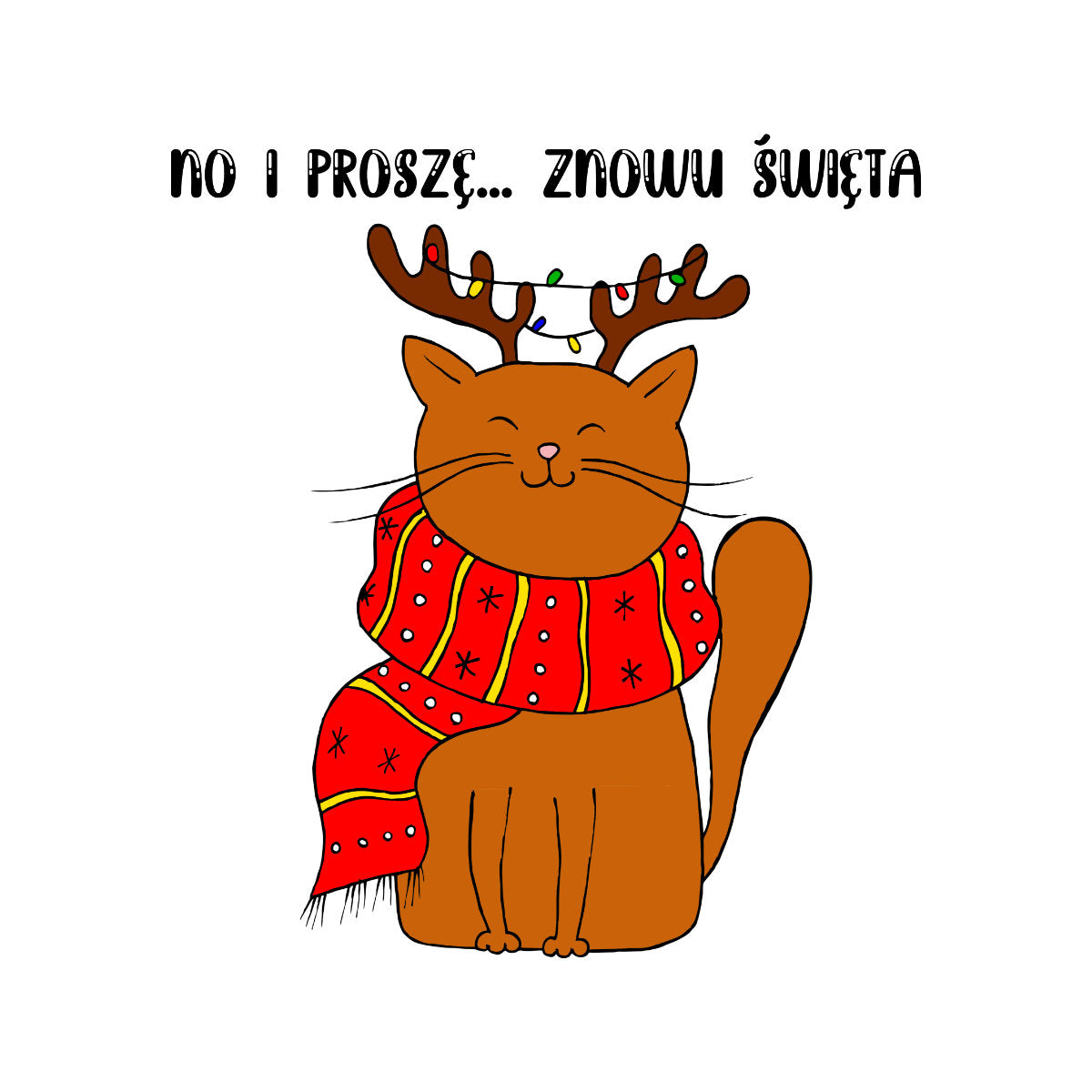 Biały UNISEX T-shirt No i proszę...