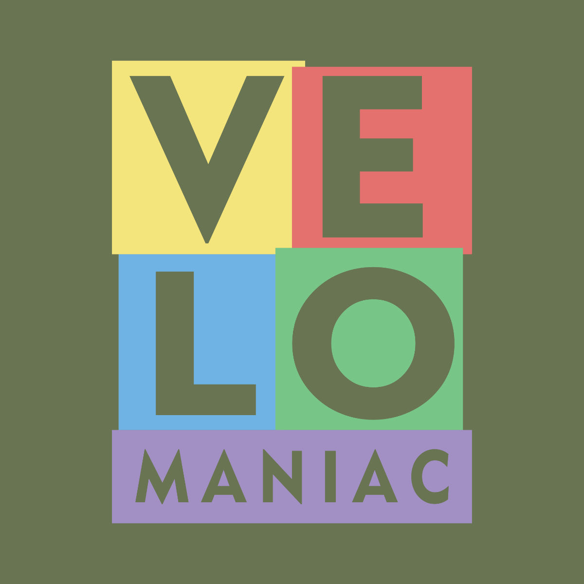 Khaki UNISEX koszulka "Velomaniac"