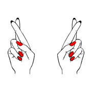 Biała T-shirt palce