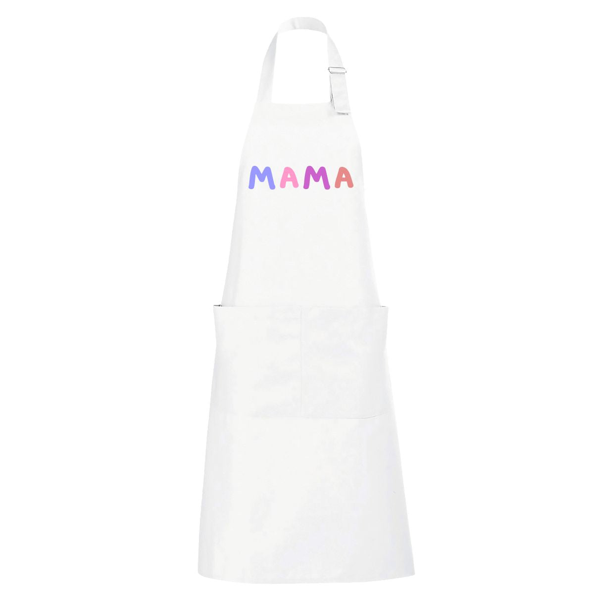 Biały fartuch z kieszeniami Mama