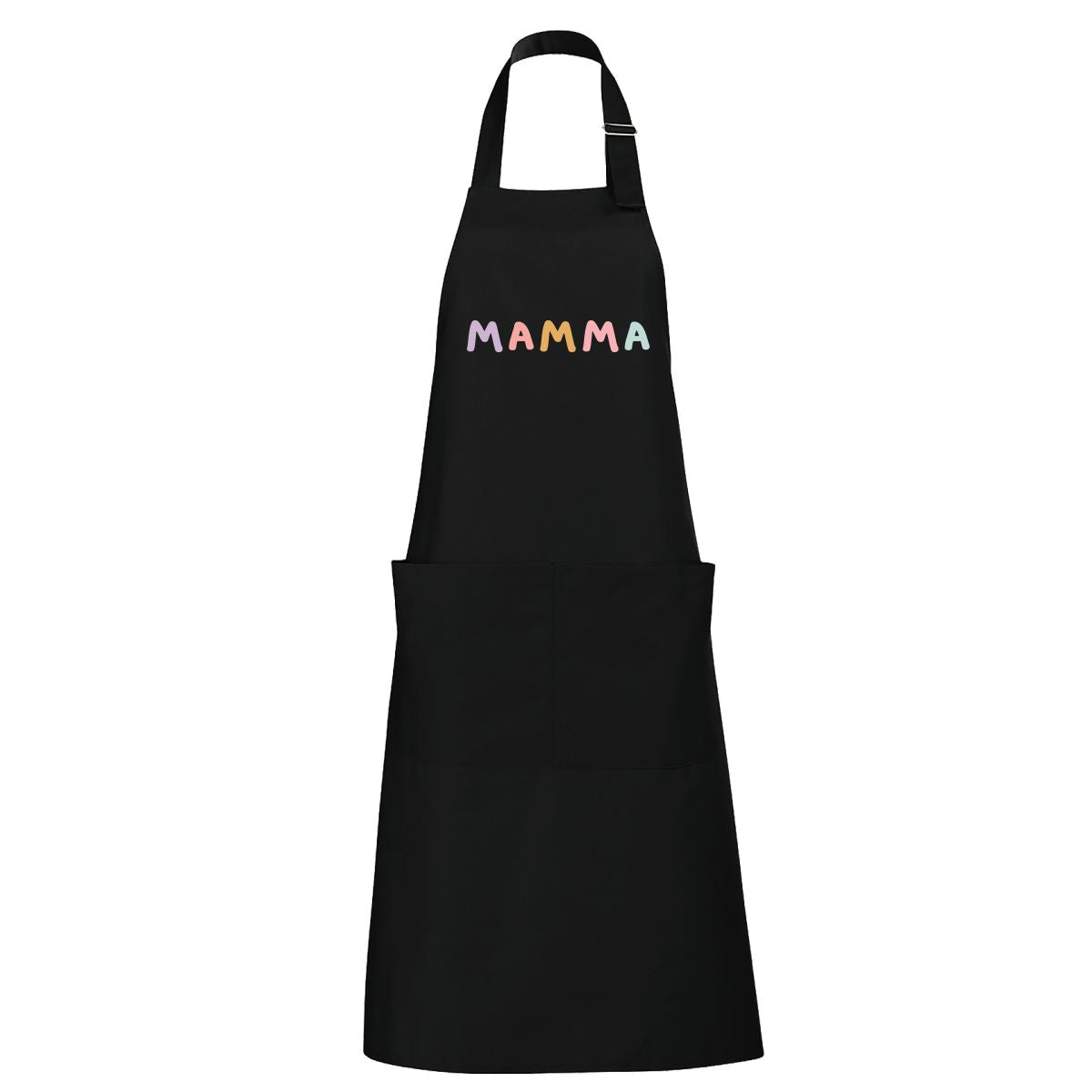 Melns garš priekšauts Krāsaina mamma