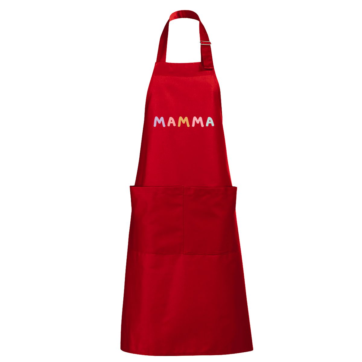 Sarkans garš priekšauts Krāsaina mamma