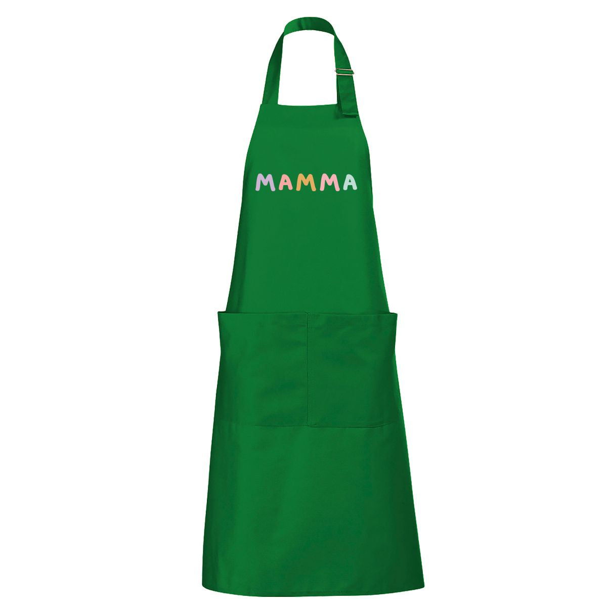 Zaļš garš priekšauts Krāsaina mamma