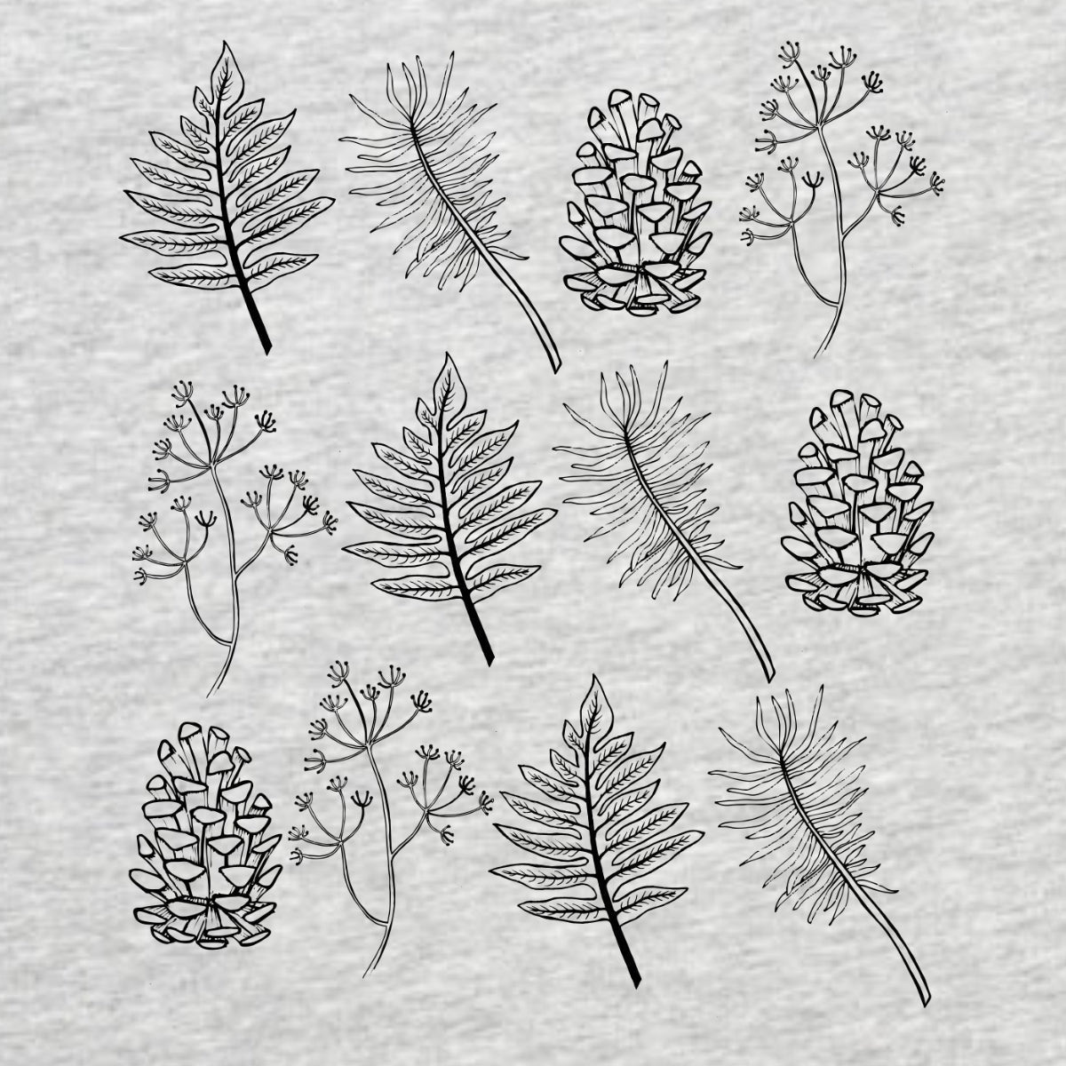 Šedé melírované tričko „Motives of Nature“