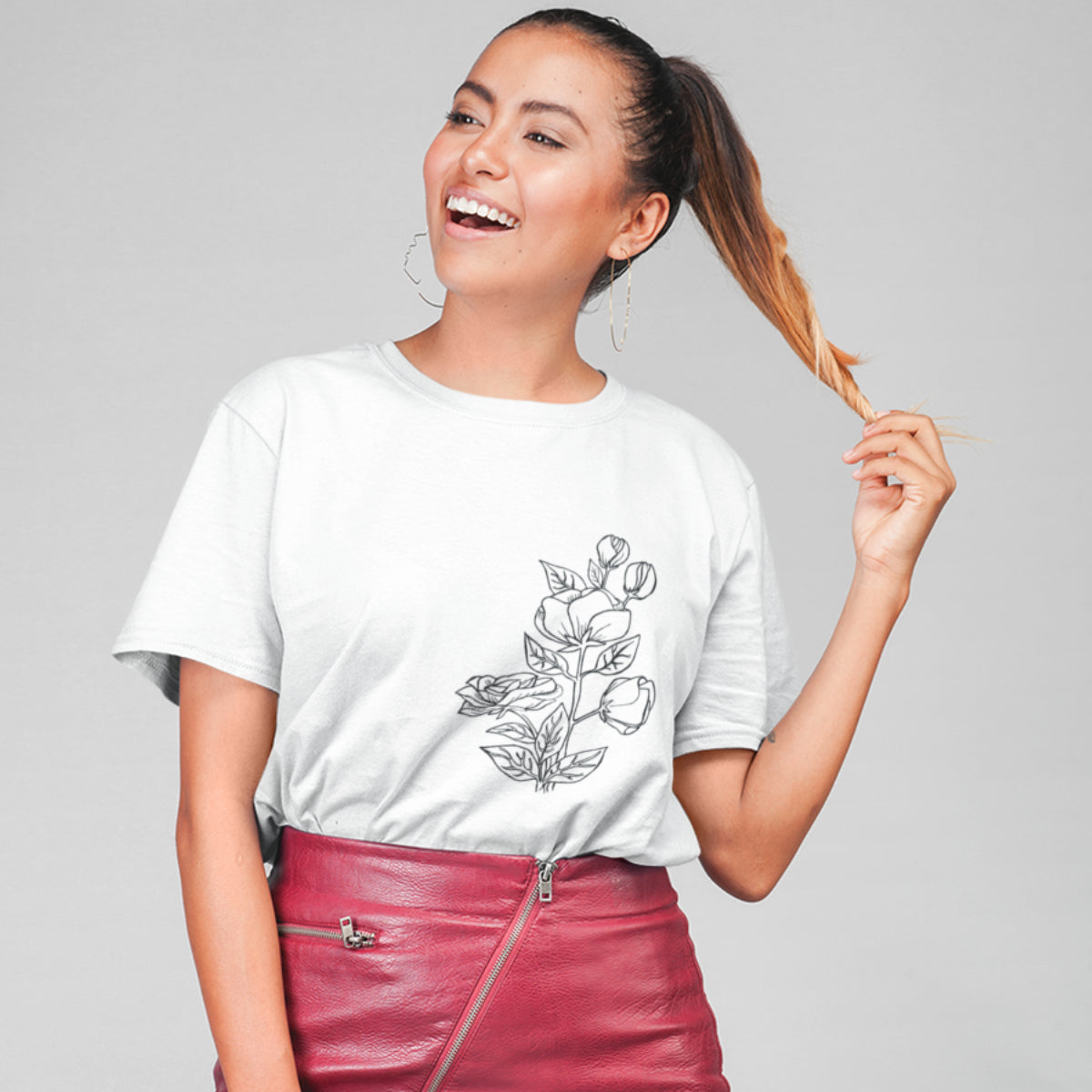 Weißes T-Shirt Rosenzweig