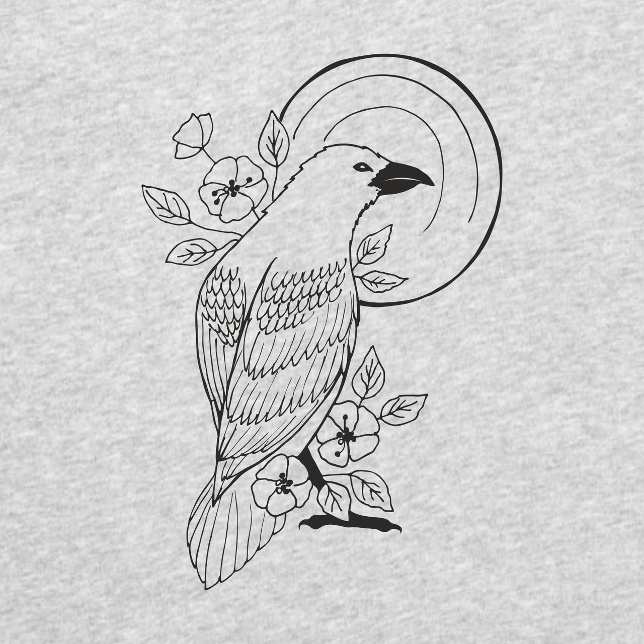 Hall melanžvärvi T-särk Crow (UNISEX T-särk)