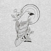 Szaro-melanżowy T-shirt Wrona