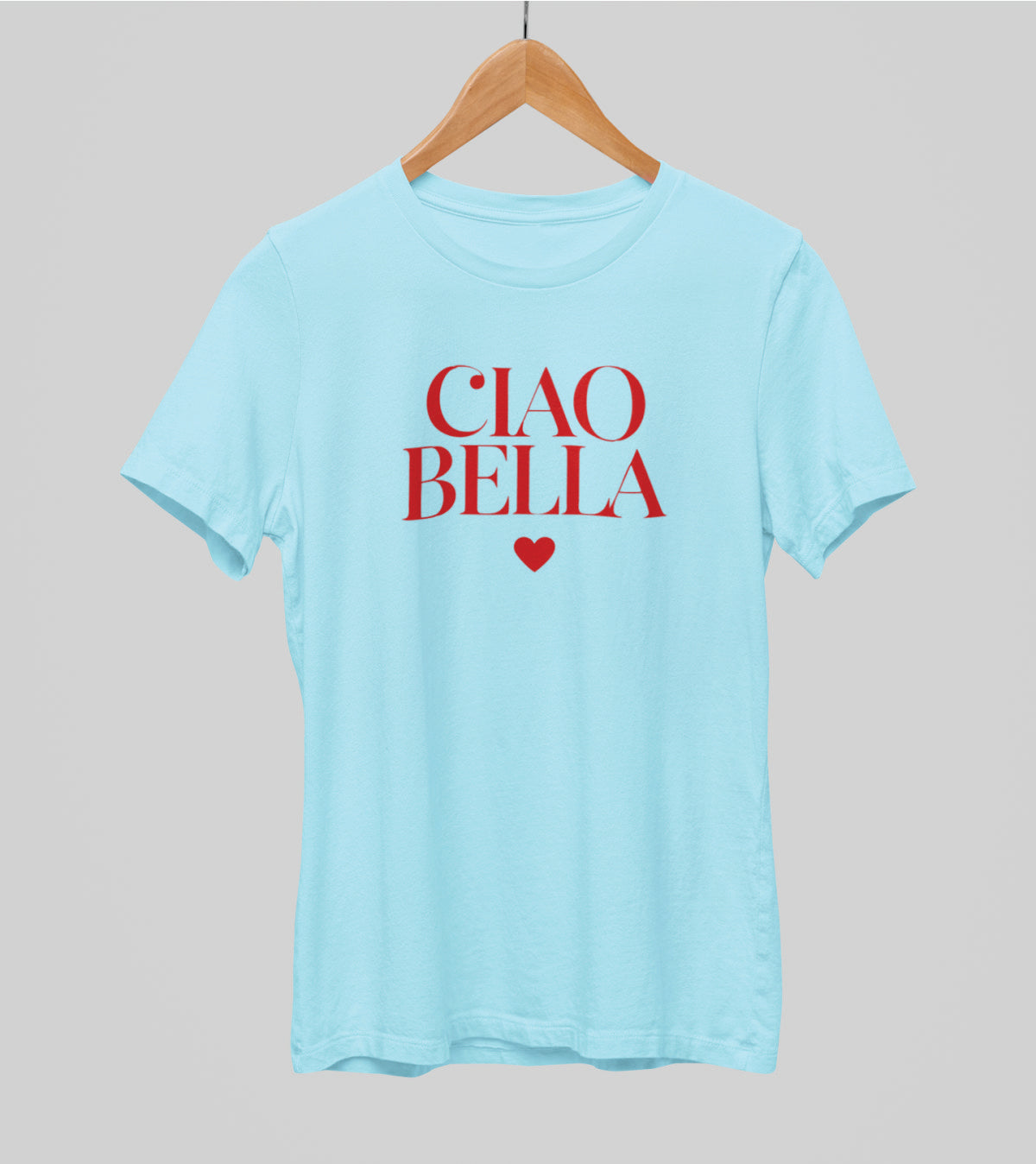 Gaiši zili UNISEX krekli "CIAO BELLA"