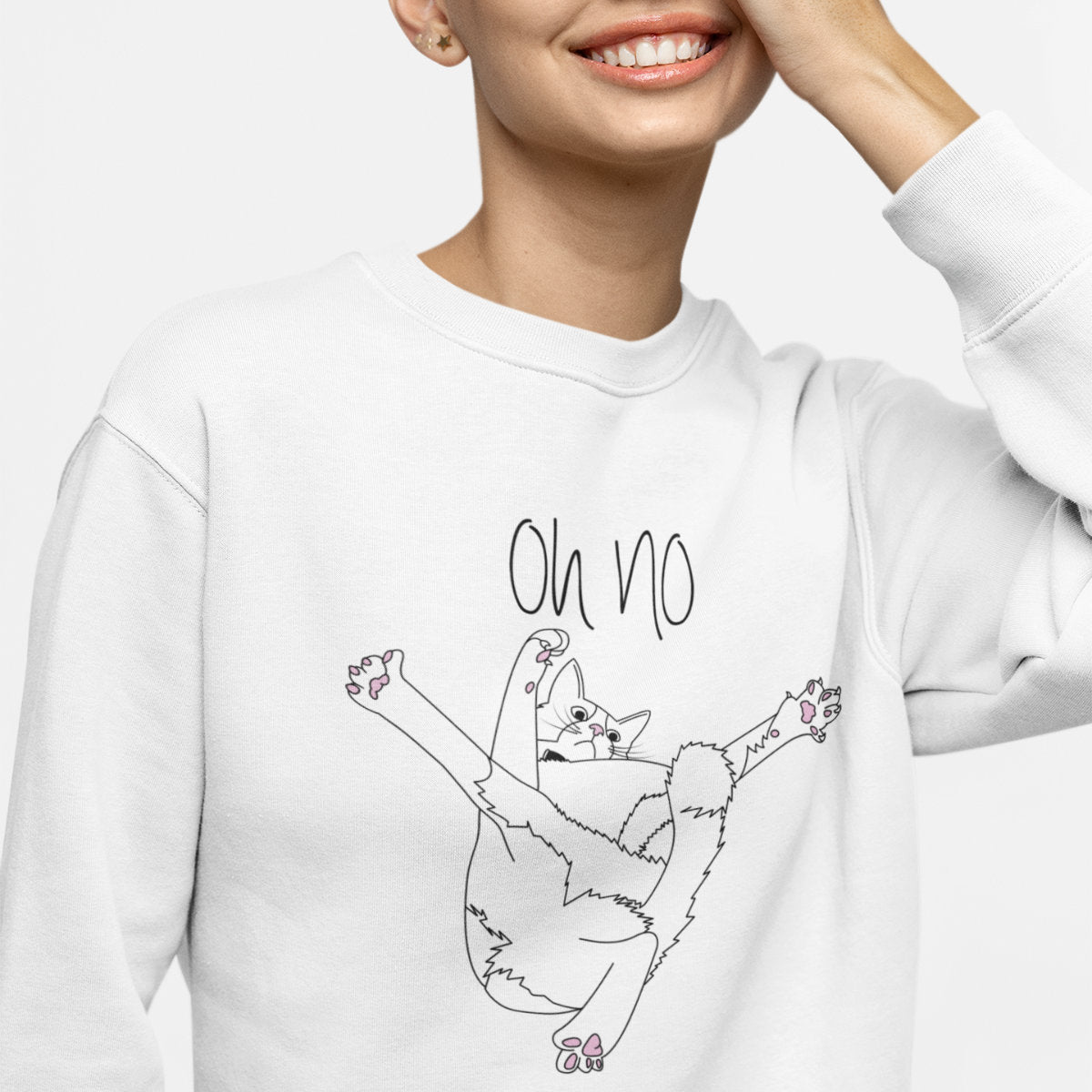 White Sweatshirt Oh no