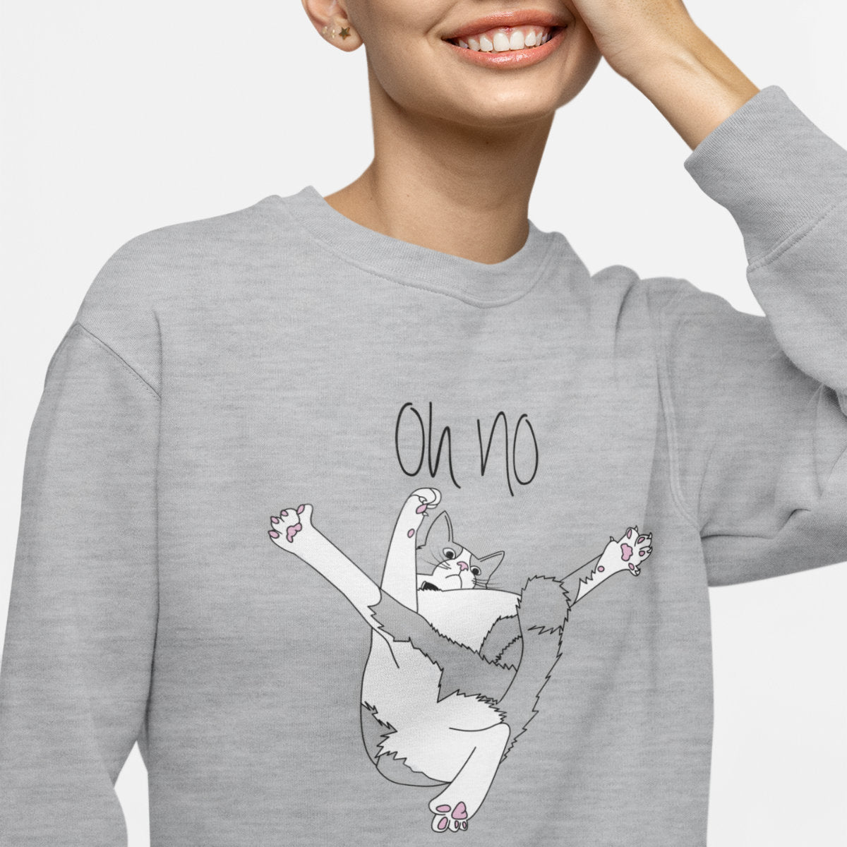 Melange grey Sweatshirt Oh no